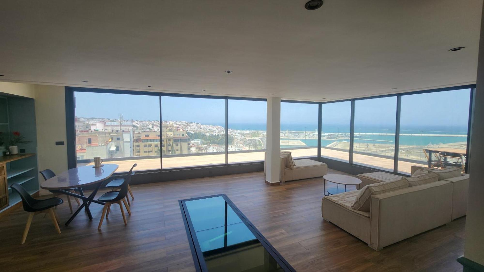 Magnifique Penthouse 160M2 Terrasse 90M2 Vue Mer Tanger Ngoại thất bức ảnh