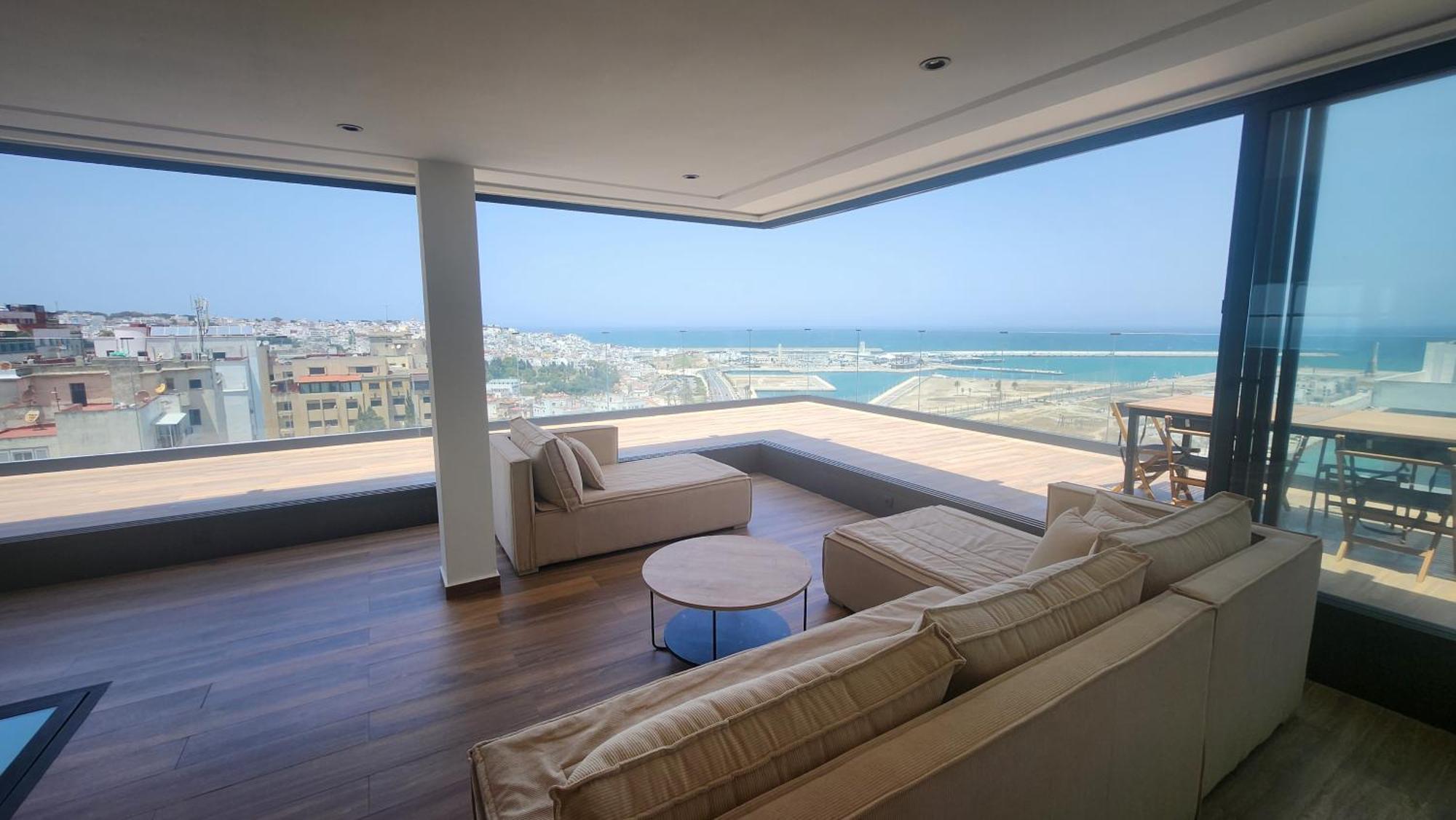 Magnifique Penthouse 160M2 Terrasse 90M2 Vue Mer Tanger Ngoại thất bức ảnh