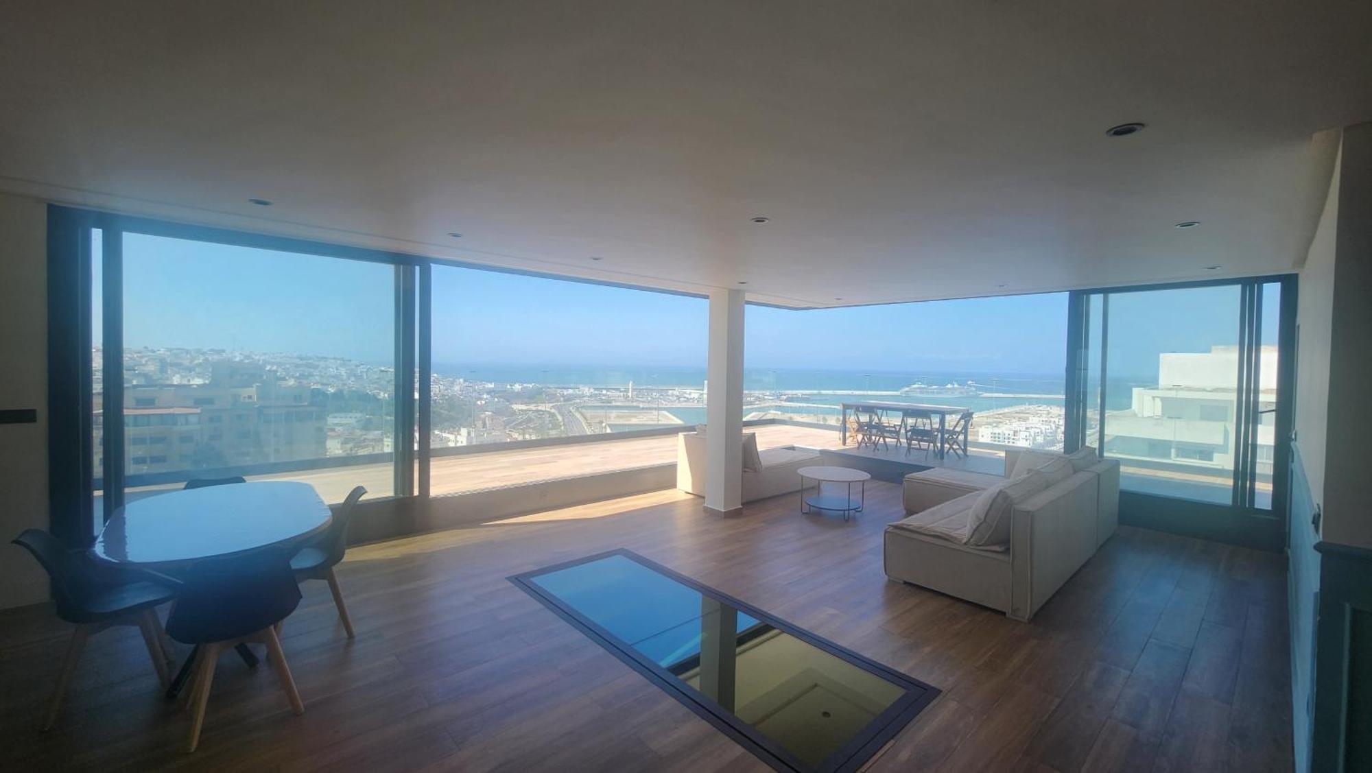 Magnifique Penthouse 160M2 Terrasse 90M2 Vue Mer Tanger Ngoại thất bức ảnh