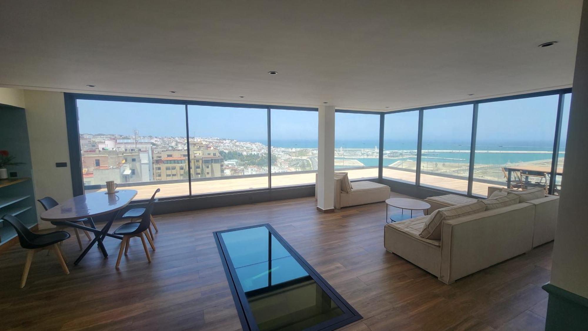 Magnifique Penthouse 160M2 Terrasse 90M2 Vue Mer Tanger Ngoại thất bức ảnh