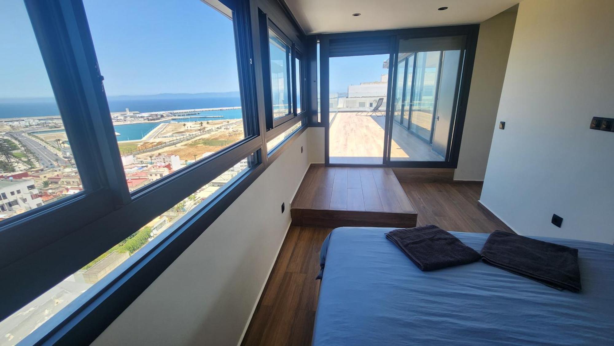 Magnifique Penthouse 160M2 Terrasse 90M2 Vue Mer Tanger Ngoại thất bức ảnh
