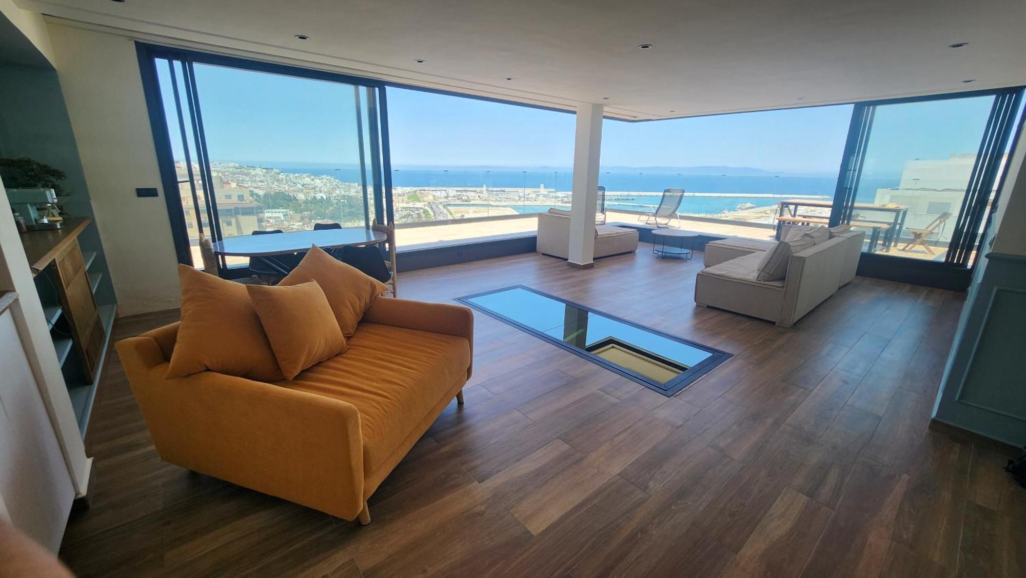 Magnifique Penthouse 160M2 Terrasse 90M2 Vue Mer Tanger Ngoại thất bức ảnh