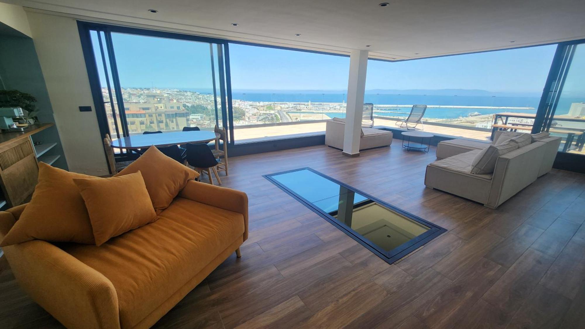 Magnifique Penthouse 160M2 Terrasse 90M2 Vue Mer Tanger Ngoại thất bức ảnh