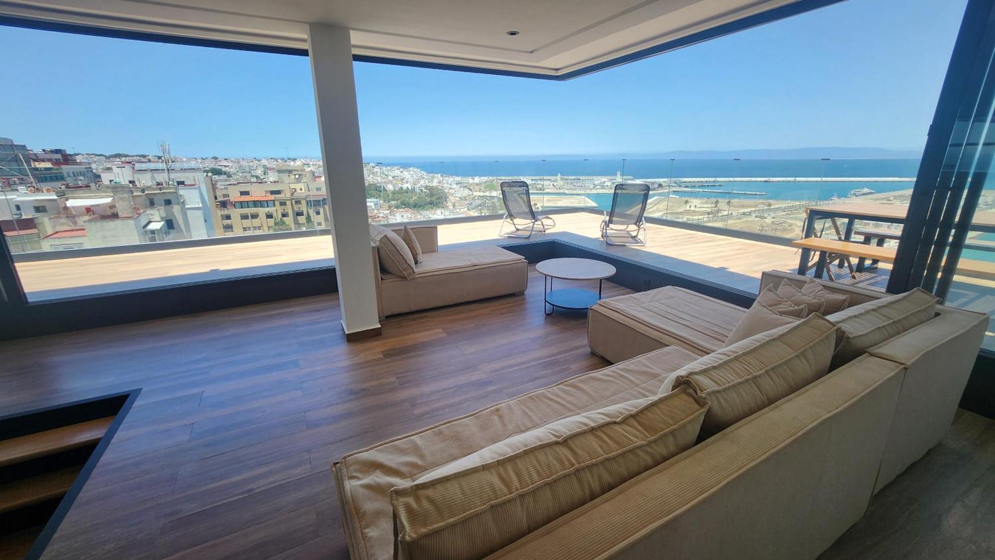 Magnifique Penthouse 160M2 Terrasse 90M2 Vue Mer Tanger Ngoại thất bức ảnh